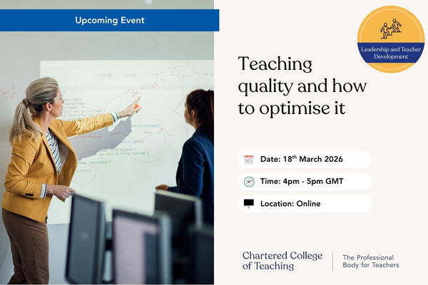 Teaching quality and how to optimise it event