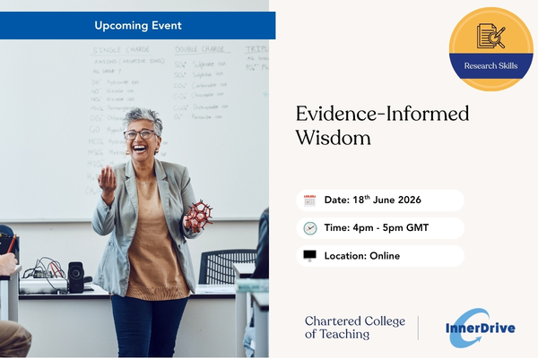 Evidence-Informed Wisdom webinar with InnerDrive on 18th June at 4pm